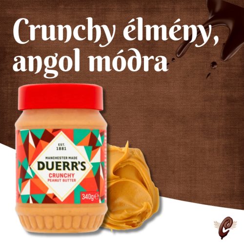 Duerrs Crunchy Peanut Butter angol mogyoróvaj mogyoródarabokkal 340g