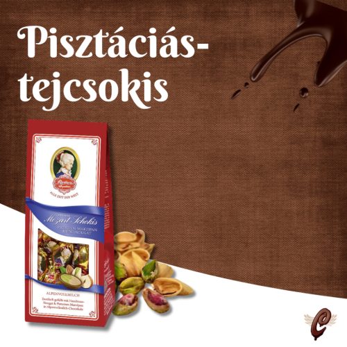 Reber Constanze Mozart pralinék – Pisztáciás marcipán & mogyorónugát